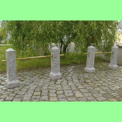 Mobiler Zaunpfosten gelb Ecke (Pyramide)