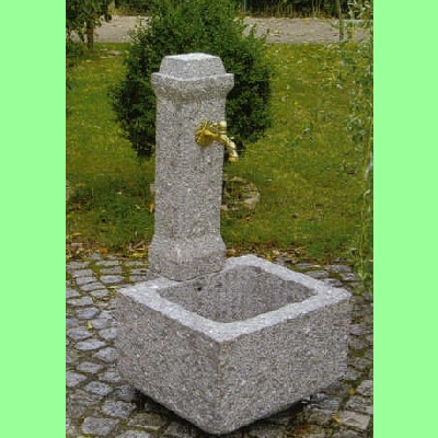 Standbrunnen eckig gelb